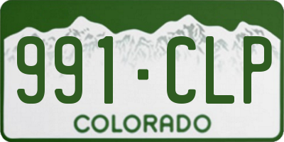 CO license plate 991CLP