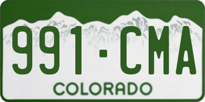 CO license plate 991CMA