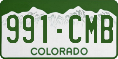 CO license plate 991CMB