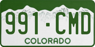 CO license plate 991CMD