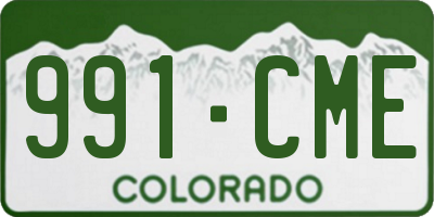 CO license plate 991CME