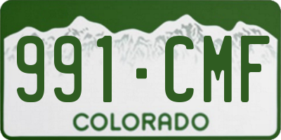 CO license plate 991CMF
