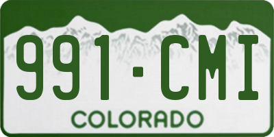 CO license plate 991CMI