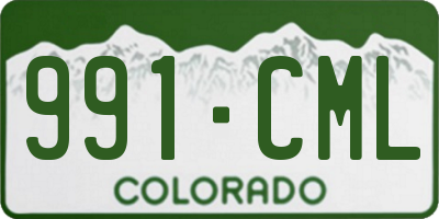CO license plate 991CML