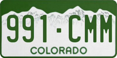 CO license plate 991CMM