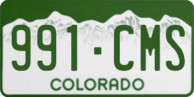 CO license plate 991CMS