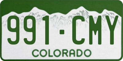 CO license plate 991CMY