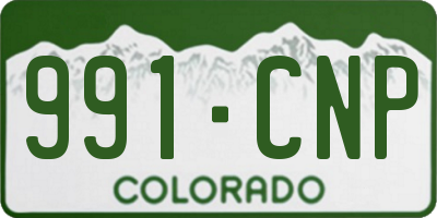 CO license plate 991CNP