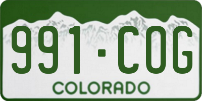 CO license plate 991COG