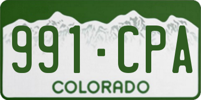 CO license plate 991CPA