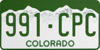 CO license plate 991CPC