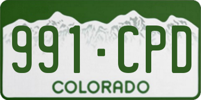 CO license plate 991CPD