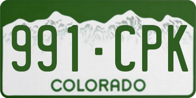 CO license plate 991CPK