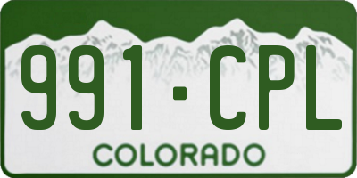 CO license plate 991CPL