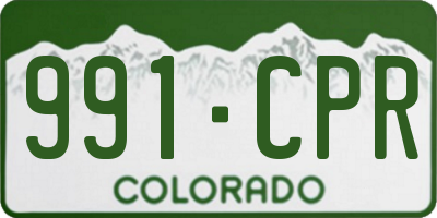 CO license plate 991CPR
