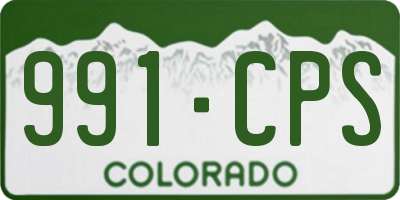 CO license plate 991CPS