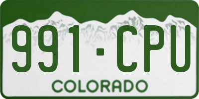 CO license plate 991CPU