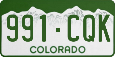 CO license plate 991CQK