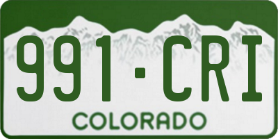CO license plate 991CRI