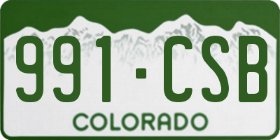 CO license plate 991CSB