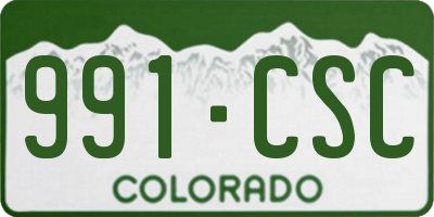 CO license plate 991CSC