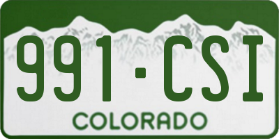CO license plate 991CSI