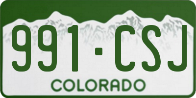 CO license plate 991CSJ