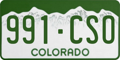 CO license plate 991CSO