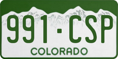 CO license plate 991CSP