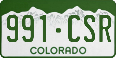 CO license plate 991CSR