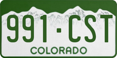 CO license plate 991CST