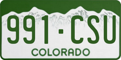 CO license plate 991CSU