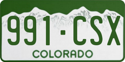 CO license plate 991CSX