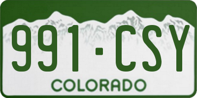 CO license plate 991CSY