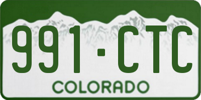 CO license plate 991CTC