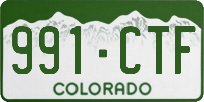 CO license plate 991CTF