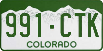 CO license plate 991CTK