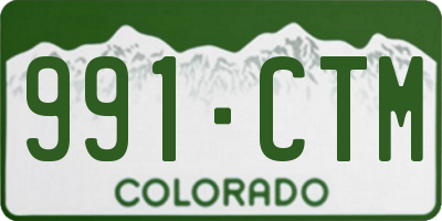 CO license plate 991CTM
