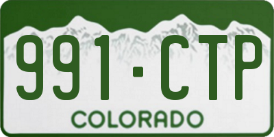 CO license plate 991CTP