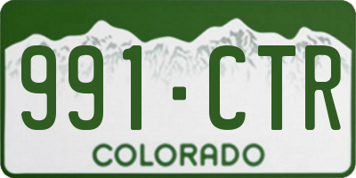 CO license plate 991CTR