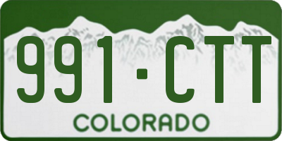 CO license plate 991CTT