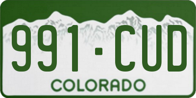 CO license plate 991CUD