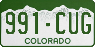 CO license plate 991CUG