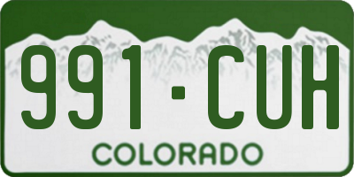 CO license plate 991CUH