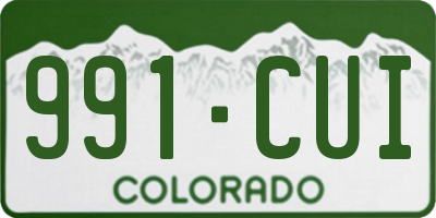 CO license plate 991CUI