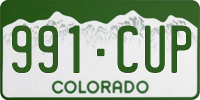 CO license plate 991CUP