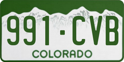 CO license plate 991CVB