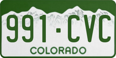 CO license plate 991CVC