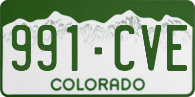 CO license plate 991CVE