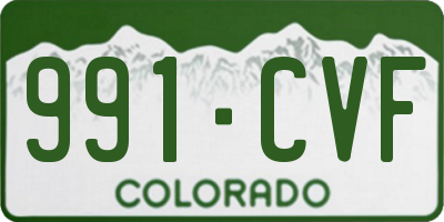 CO license plate 991CVF